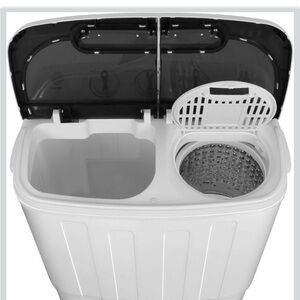 White Portable Washing Machine with Spin Dryer